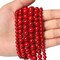 60 Pieces 6mm Natural Stone Beads Red Turquoise Beads Energy Crystal Healing Power Gemstone for Jewelry Making, DIY Bracelet Necklace